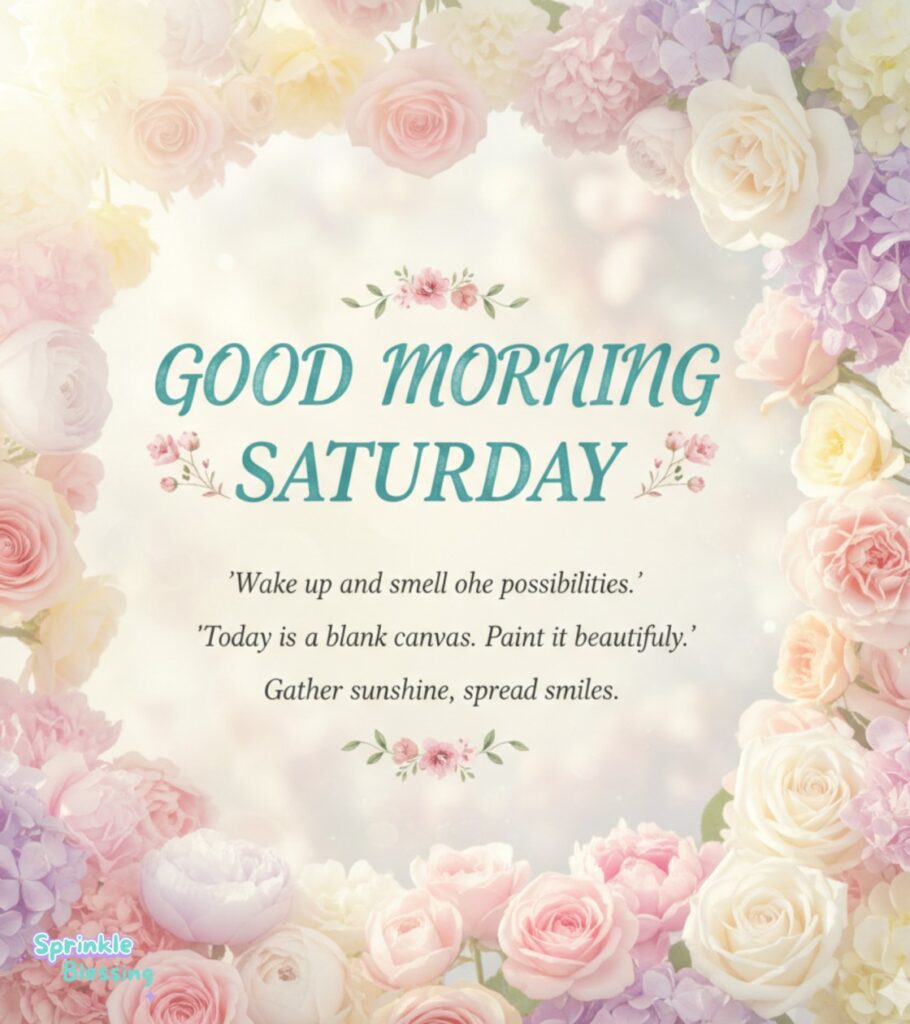 Good Morning Saturday Blessings, Quotes & Prayers